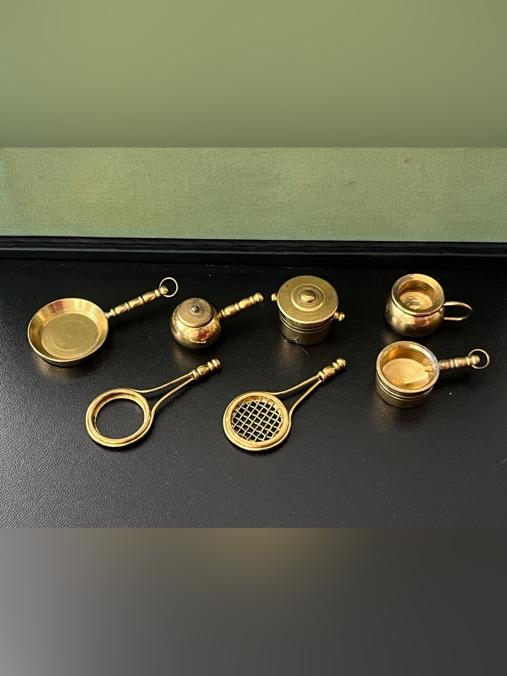 Brass Miniatures Lot 6 Dollhouse Miniatures Made In Holland